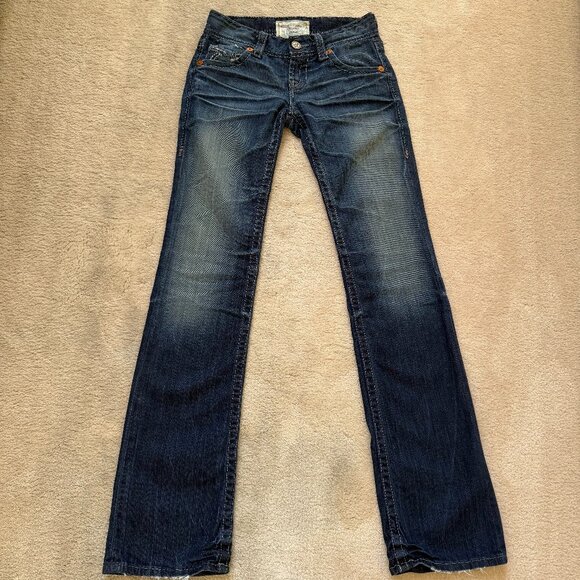 Big Star Denim - Big Star "Sophie" - Dark, Distresed Denim Bootcut Jean - Size 26XL